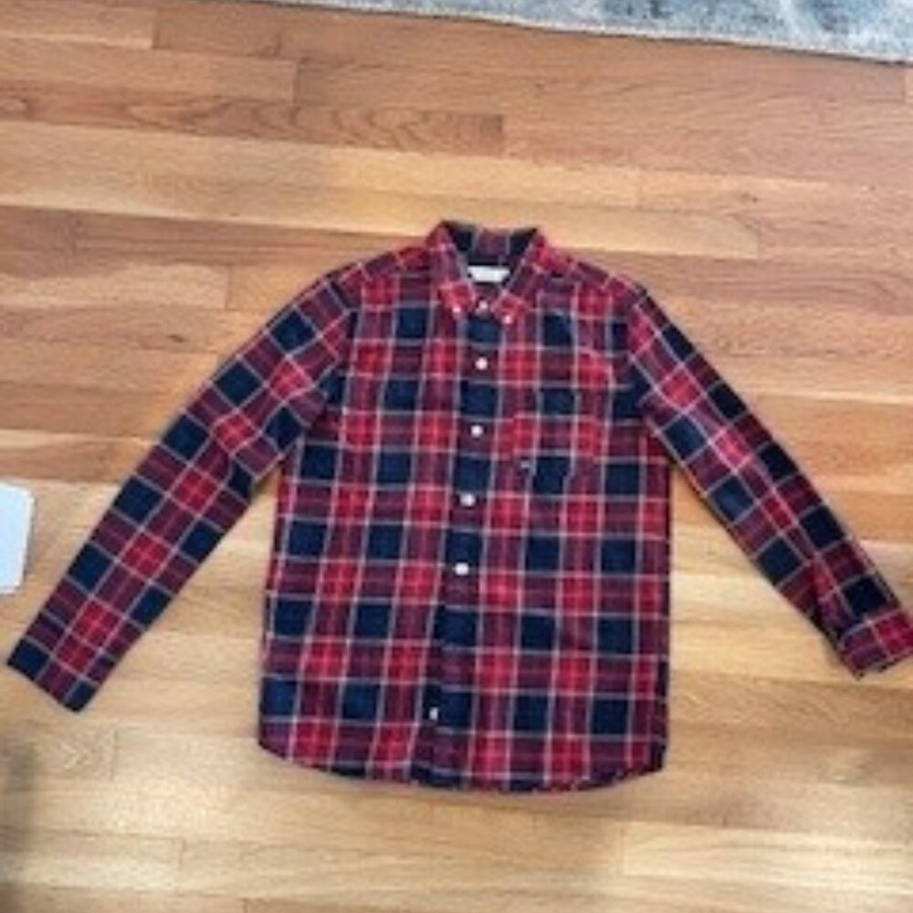 Abercrombie Kids Red and Blue Plaid Button Down Size 13/14